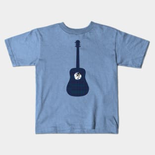 Guitar with overlay pattern Kids T-Shirt